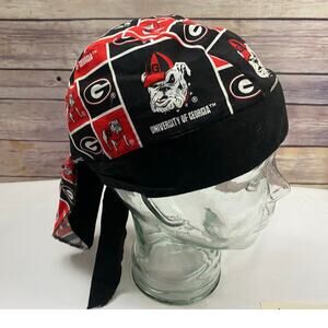 NCAA Georgia Bulldogs Scrub Jay Chemo Cap / Do‑Rag – Red & Black